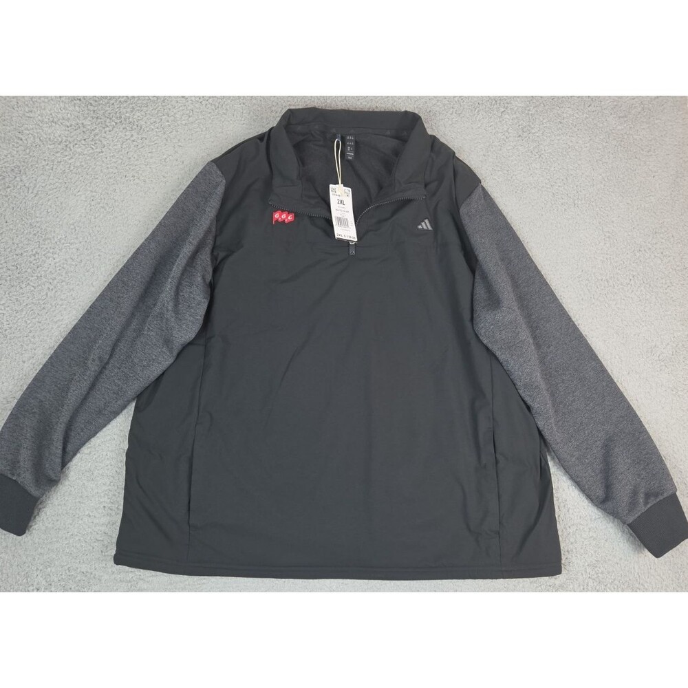 Adidas x Golf Gaming Club Lined Jacket Go-To 1/4 Zip Mens 2XL Black II7848 NWT